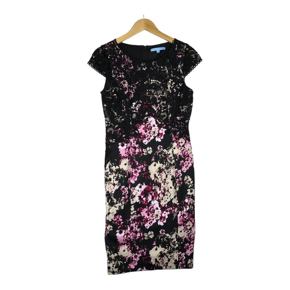 Antonio Melani Women's Dress Multicolor Sheath Lace Floral Size 6 NWT - Picture 1 of 6
